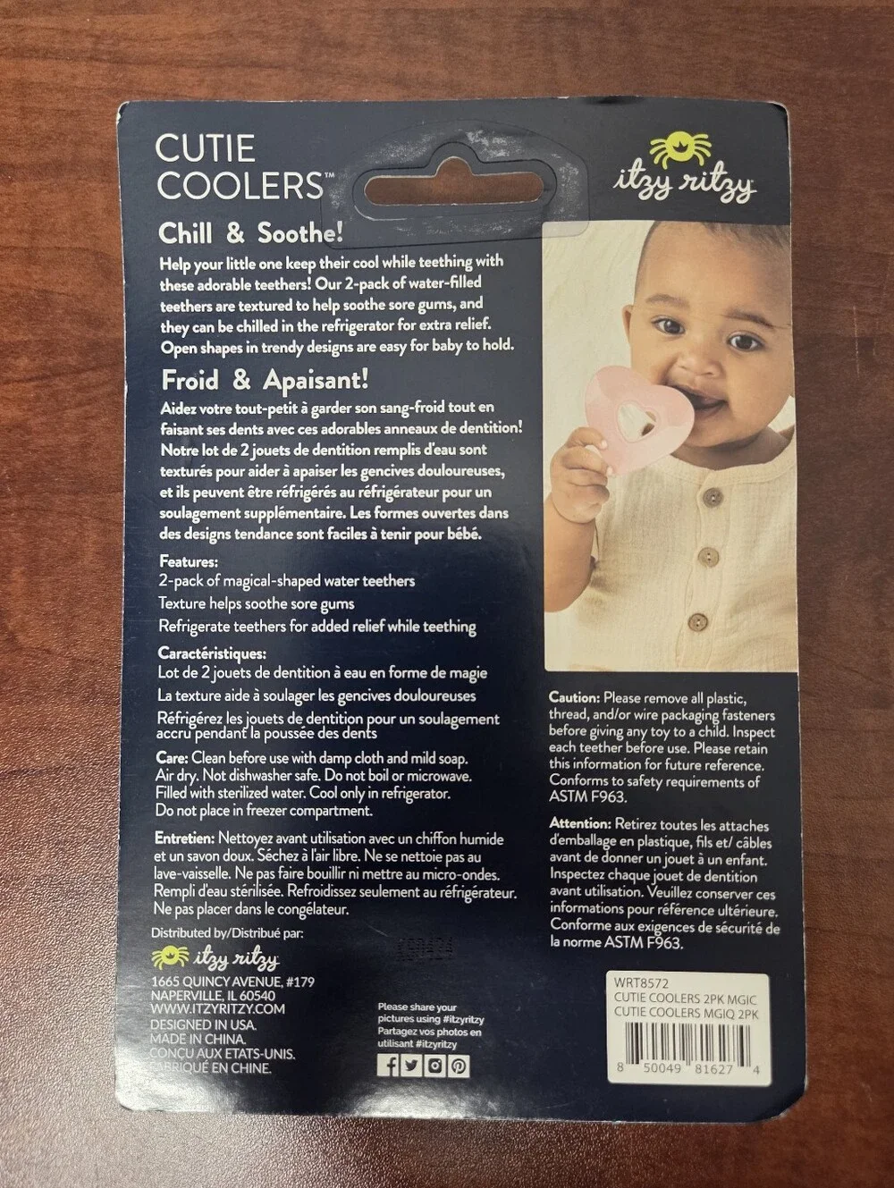 Itzy Ritzy Cutie Coolers Heart & Rainbow Teethers Nwt